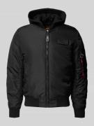 Alpha Industries Bomberjacke mit Kapuze Modell 'MA-1' in Black, Größe ...
