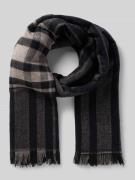 More & More Schal mit Animal-Stitching in Black, Größe 1