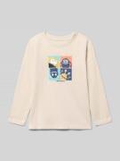 Blue Seven Longsleeve mit Motiv-Print in Sand, Größe 104