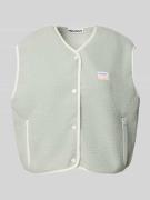 Review Weste mit Druckknopfleiste in Bleu, Größe XL