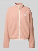 Review Sweatjacke mit Reißverschluss in Altrosa, Größe M