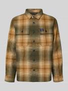Superdry Hemdjacke mit Kentkragen in Oliv, Größe L