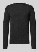 MCNEAL Regular Fit Strickpullover aus reiner Wolle in Dunkelgrau Melan...