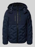 Tom Tailor Regular Fit Jacke mit abnehmbarer Kapuze in Marine, Größe L