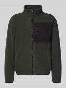 Blend Sweatjacke mit Stehkragen in Dunkelgruen, Größe 3XL