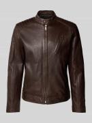 Strellson Regular Fit Lederjacke aus Lammnappa Modell 'PIERS' in Dunke...