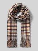 comma Schal mit Ausfransungen in Beige, Größe 1