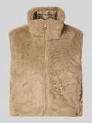 Only Boxy Fit Weste aus Webpelz Modell 'DANA LIFE' in Ecru, Größe S