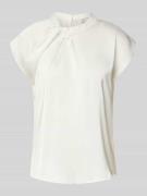 Neo Noir Blusenshirt mit Stehkragen in Offwhite, Größe 34