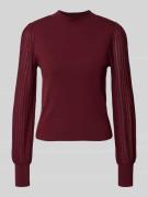 Zero Strickpullover aus Viskose-Mix mit Stehkragen in Rot, Größe 36