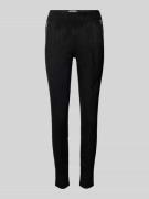 Only Slim Fit Leggings in Velours-Optik Modell 'ANGALI LIFE' in Black,...