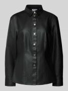 Jake*s Casual Hemdbluse mit Knopfleiste in Black, Größe 34