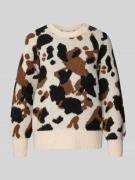 B.Young Strickpullover mit Rundhalsausschnitt Modell 'Omea' in Offwhit...