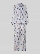 Polo Ralph Lauren Pyjama mit Reverskragen in Blau, Größe S