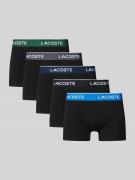Lacoste Slim Fit Trunks aus Baumwoll-Mix im 5er-Pack in Black, Größe X...
