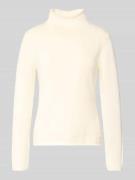 Fynch-Hatton Strickpullover aus Lanawolle mit Stehkragen in Offwhite, ...