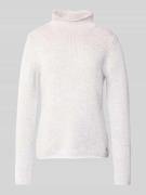 Fynch-Hatton Strickpullover aus Lanawolle mit Stehkragen in Hellgrau M...