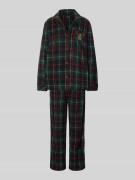 Lauren Ralph Lauren Pyjama mit Reverskragen in Gruen, Größe M