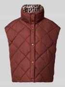 OH APRIL Steppweste mit Stehkragen Modell 'Onyx' in Dunkelrot, Größe M