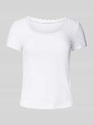 Guess T-Shirt mit Schleifen-Detail Modell 'LIA' in Offwhite, Größe XS