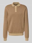 Blend Strickpullover mit Polokragen Modell 'BAO POLO KNIT' in Taupe, G...