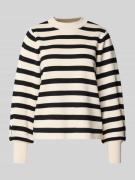 Jake*s Collection Strickpullover mit gerippten Abschlüssen in Offwhite...