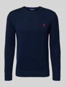 Polo Ralph Lauren Strickpullover mit gerippten Abschlüssen in Marine, ...