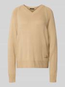 ARMANI EXCHANGE Strickpullover aus Lanawoll-Mix mit V-Ausschnitt in Ca...