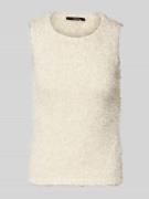 Someday Stricktop mit Fransen Modell 'Taulini' in Beige, Größe 40