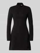 Calvin Klein Jeans Minikleid mit Stehkragen in Black, Größe XL