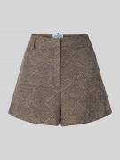 JAKE*S STUDIO WOMAN Shorts im Allover-Look in Dunkelbraun, Größe 36