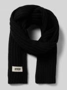 Drykorn Schal mit Label-Detail Modell 'CRONICA' in Black, Größe 1