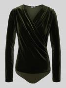 mbyM Body in Wickel-Optik Modell 'Lione' in Dunkelgruen, Größe M
