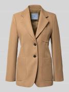 Mango Slim Fit Blazer mit Reverskragen Modell 'NATALIE' in Camel, Größ...