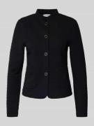 More & More Slim Fit Blazer mit Stehkragen in Black, Größe 40