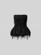 ROTATE Bandeau-Top mit Zierbesatz in Black, Größe 34