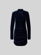 ROTATE Minikleid mit Stehkragen in Graphit, Größe 34