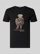 Polo Ralph Lauren Custom Slim Fit T-Shirt mit Motiv-Print in Black, Gr...