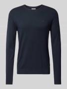 Lindbergh Strickpullover mit gerippten Abschlüssen in Marine, Größe XX...