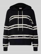 LIU JO SPORT Relaxed Fit Pullover aus Viskose-Mix mit Logo-Stitching i...