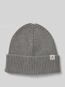 Marc O'Polo Mütze aus reiner Baumwolle in Mittelgrau Melange, Größe 1