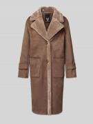 Fuchs Schmitt Mantel mit Reverskragen in Taupe, Größe 34