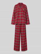 Lauren Ralph Lauren Pyjama mit Bruttasche in Rot, Größe L