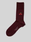 Falke Socken aus Schurwoll-Mix mit Motiv-Stitching in Bordeaux, Größe ...