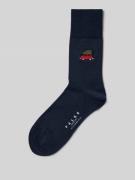 Falke Socken aus Schurwoll-Mix mit Motiv-Stitching in Dunkelblau, Größ...