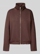 Rich & Royal Sweatjacke aus Viskose-Mix mit Zweiwege-Reißverschluss in...
