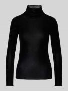 Luisa Cerano Longsleeve mit Stehkragen in Black, Größe 46