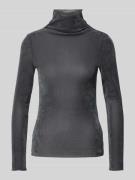 Luisa Cerano Longsleeve mit Stehkragen in Hellgrau, Größe 36