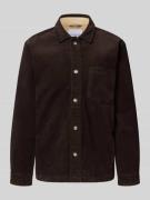 Lindbergh Modern Fit Hemdjacke mit Brusttasche Modell 'Superflex' in D...