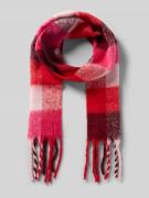 Pieces Schal mit Fransen Modell 'BEA' in Rosa, Größe 1